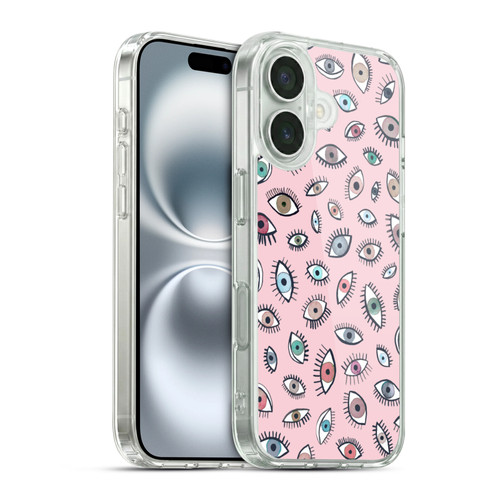Ninola Patterns 4 Eyes Pink Soft Gel Case for Apple iPhone 16 & MagSafe