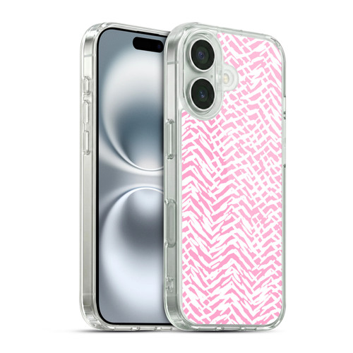 Ninola Patterns 4 Leopard Marks Pink Soft Gel Case for Apple iPhone 16 & MagSafe