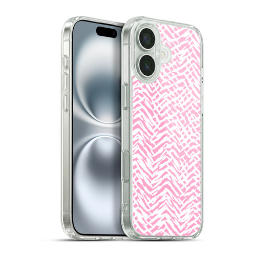 Ninola Patterns 4 Leopard Marks Pink Soft Gel Case for Apple iPhone 16 Plus & MagSafe