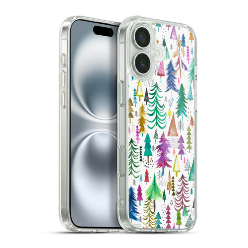 Ninola Patterns 4 Colourful Pines Soft Gel Case for Apple iPhone 16 Plus & MagSafe