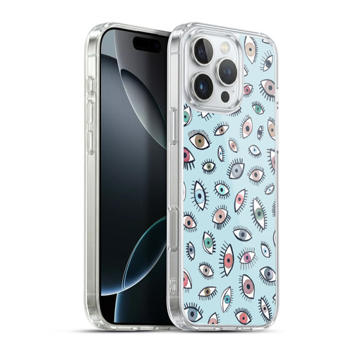 Ninola Patterns 4 Eyes Blue Soft Gel Case for Apple iPhone 16 Pro Max & MagSafe