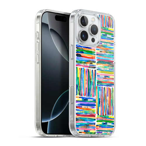 Ninola Patterns 4 Handpainted Stripes Multi Soft Gel Case for Apple iPhone 16 Pro Max & MagSafe