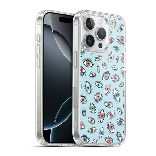 Ninola Patterns 4 Eyes Blue Soft Gel Case for Apple iPhone 16 Pro & MagSafe