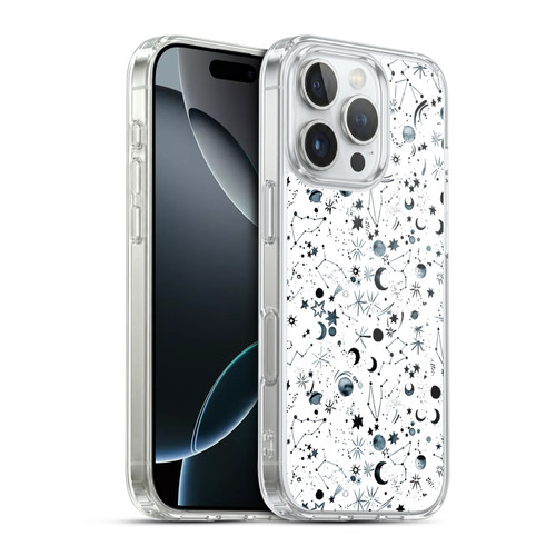Ninola Patterns 4 Astrology Space White Soft Gel Case for Apple iPhone 16 Pro & MagSafe