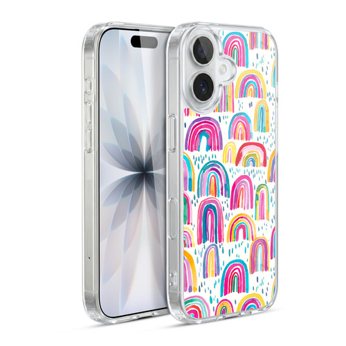 Ninola Patterns 4 Colourful Watercolour Rainbows Soft Gel Case for Apple iPhone 17