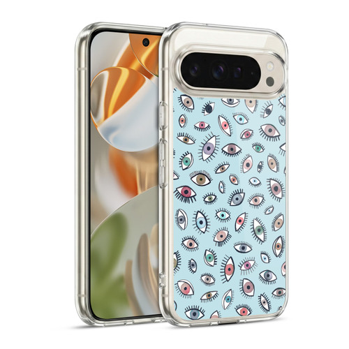 Ninola Patterns 4 Eyes Blue Soft Gel Case for Google Pixel 9 / Pixel 9 Pro
