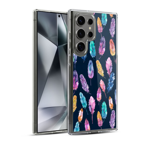 Ninola Patterns 4 Boho Feathers Soft Gel Case for Samsung Galaxy S24 Ultra 5G & MagSafe
