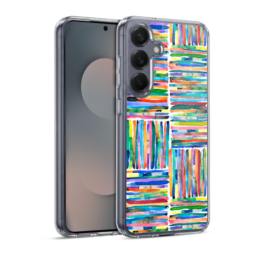 Ninola Patterns 4 Handpainted Stripes Multi Soft Gel Case for Samsung Galaxy S25 & MagSafe