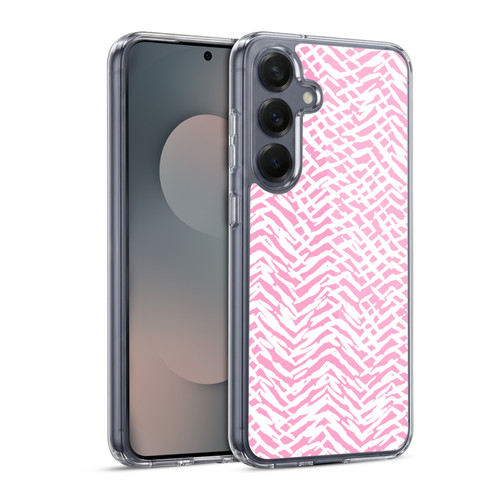 Ninola Patterns 4 Leopard Marks Pink Soft Gel Case for Samsung Galaxy S25 & MagSafe