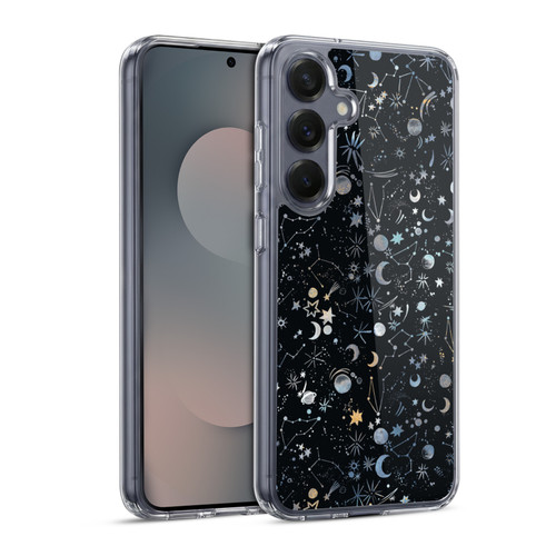 Ninola Patterns 4 Astrology Space Black Soft Gel Case for Samsung Galaxy S25 & MagSafe