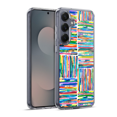 Ninola Patterns 4 Handpainted Stripes Multi Soft Gel Case for Samsung Galaxy S25+ & MagSafe