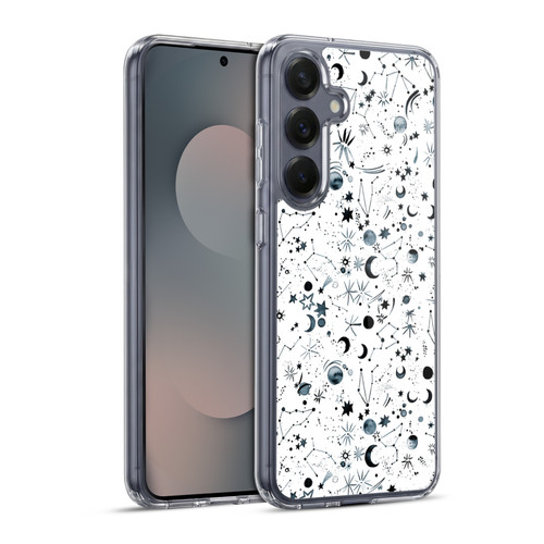 Ninola Patterns 4 Astrology Space White Soft Gel Case for Samsung Galaxy S25+ & MagSafe