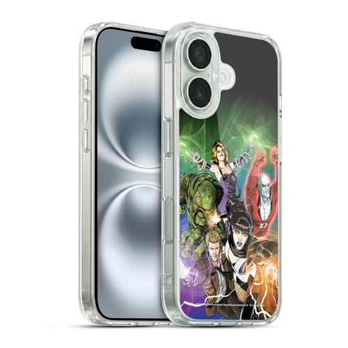 Justice League DC Comics Dark Comic Art #30 Group Soft Gel Case for Apple iPhone 16 & MagSafe