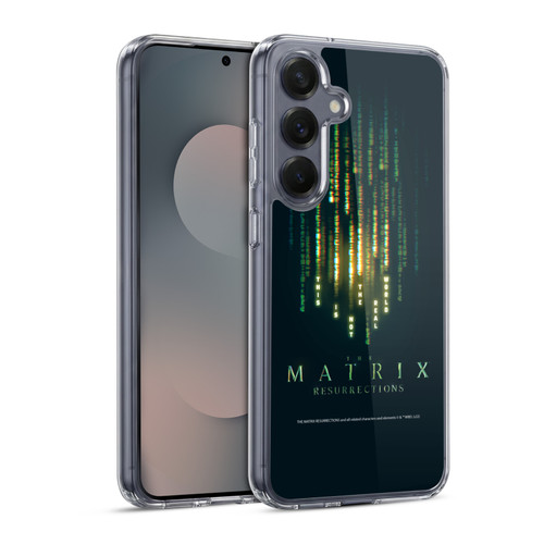 The Matrix Resurrections Key Art This Is Not The Real World Soft Gel Case for Samsung Galaxy S25 & MagSafe