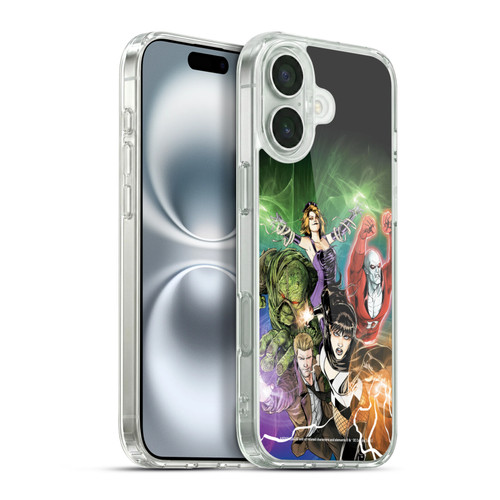 Justice League DC Comics Dark Comic Art #30 Group Soft Gel Case for Apple iPhone 16 Plus & MagSafe