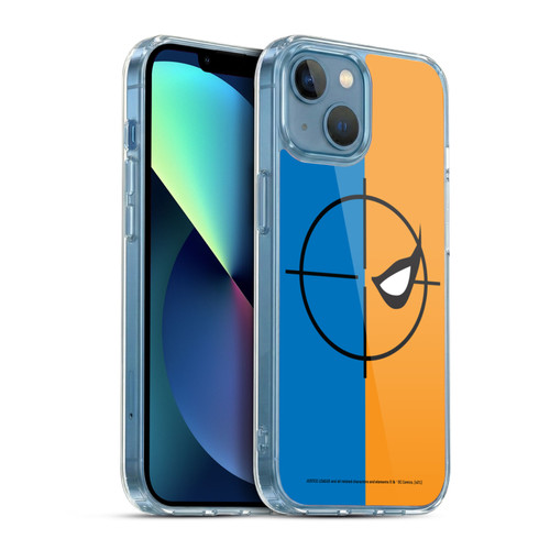 Justice League DC Comics Deathstroke Comic Art Logo Soft Gel Case for Apple iPhone 13 Mini & MagSafe