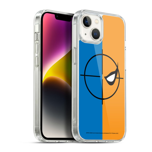 Justice League DC Comics Deathstroke Comic Art Logo Soft Gel Case for Apple iPhone 14 Plus & MagSafe