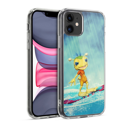 Simone Gatterwe Angels And Fairies Surfing Alien Soft Gel Case for Apple iPhone 11