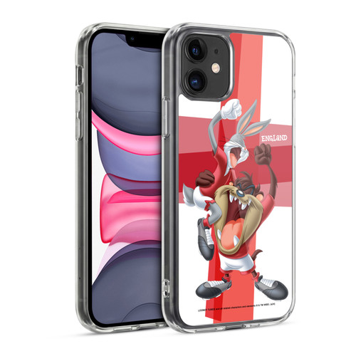 Looney Tunes Flag Graphics England Taz & Bugs Bunny Soft Gel Case for Apple iPhone 11