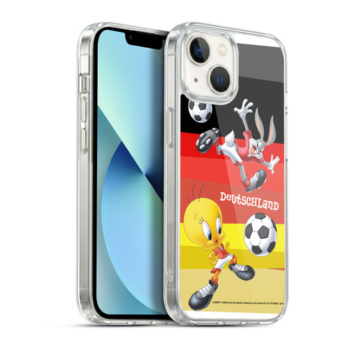 Looney Tunes Flag Graphics Germany Bugs Bunny & Tweety Soft Gel Case for Apple iPhone 13