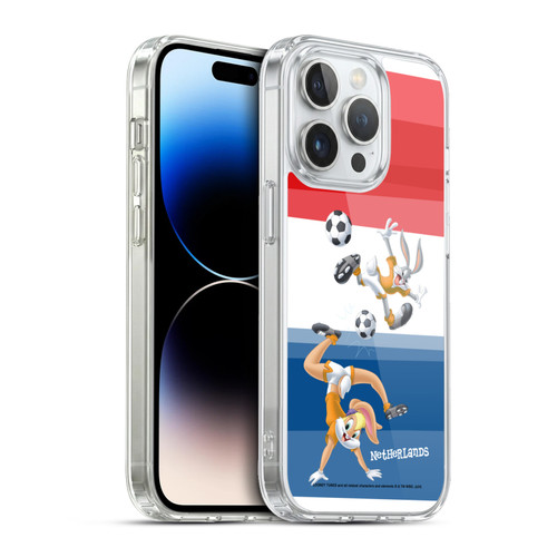 Looney Tunes Flag Graphics Netherlands Lola & Bugs Bunny Soft Gel Case for Apple iPhone 13 Pro & MagSafe