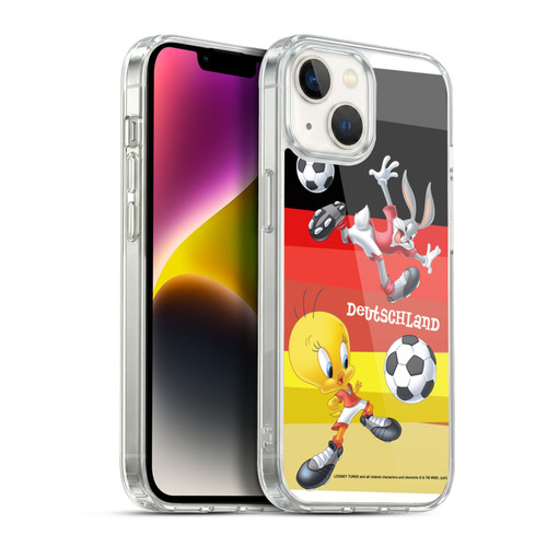 Looney Tunes Flag Graphics Germany Bugs Bunny & Tweety Soft Gel Case for Apple iPhone 14