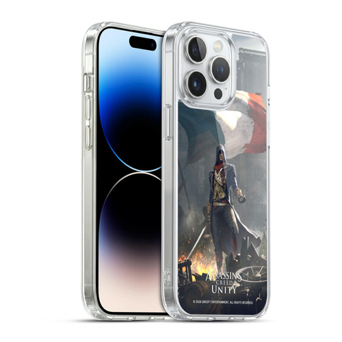 Assassin's Creed Unity Key Art Arno Dorian French Flag Soft Gel Case for Apple iPhone 14 Pro Max & MagSafe