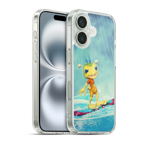 Simone Gatterwe Angels And Fairies Surfing Alien Soft Gel Case for Apple iPhone 16 & MagSafe