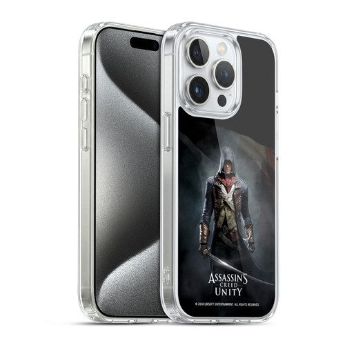 Assassin's Creed Unity Key Art Arno Dorian Sword Soft Gel Case for Apple iPhone 15 Pro & MagSafe