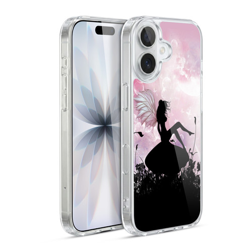 Simone Gatterwe Angels And Fairies Pink Silhouette Soft Gel Case for Apple iPhone 17