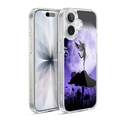 Simone Gatterwe Angels And Fairies Purple Silhouette Soft Gel Case for Apple iPhone 17
