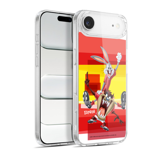 Looney Tunes Flag Graphics Spain Taz & Bugs Bunny Soft Gel Case for Apple iPhone 17 Air
