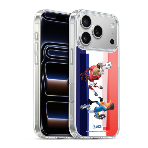 Looney Tunes Flag Graphics France Taz & Daffy Soft Gel Case for Apple iPhone 17 Pro