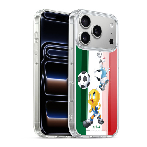 Looney Tunes Flag Graphics Italy Sylvester & Tweety Soft Gel Case for Apple iPhone 17 Pro