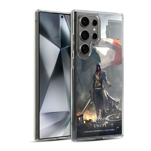 Assassin's Creed Unity Key Art Arno Dorian French Flag Soft Gel Case for Samsung Galaxy S24 Ultra 5G & MagSafe
