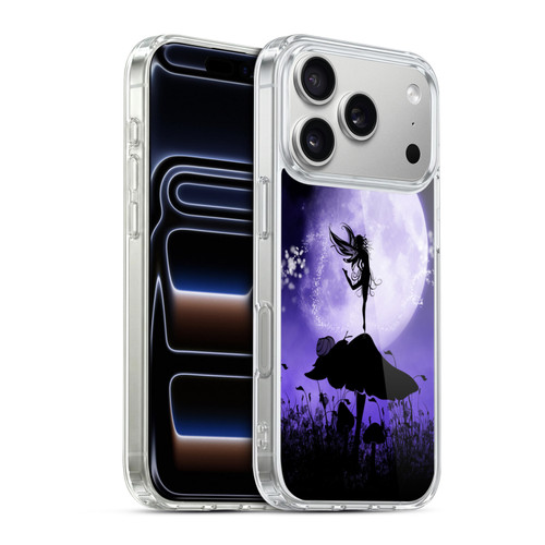Simone Gatterwe Angels And Fairies Purple Silhouette Soft Gel Case for Apple iPhone 17 Pro