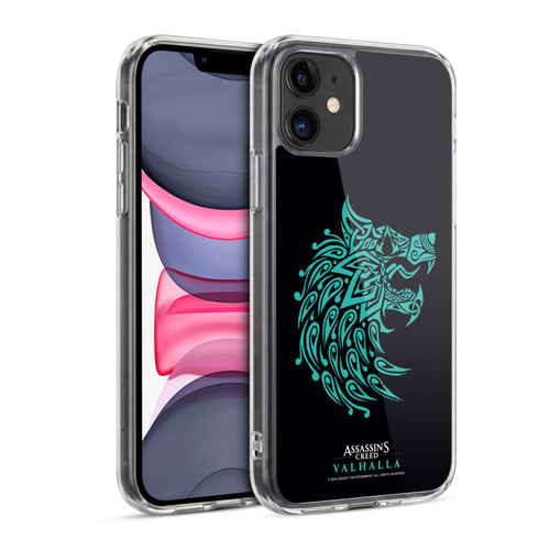 Assassin's Creed Valhalla Compositions And Patterns Wolf Soft Gel Case for Apple iPhone 11