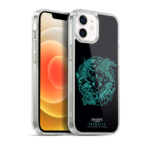 Assassin's Creed Valhalla Compositions And Patterns Animals Crest Soft Gel Case for Apple iPhone 12 / iPhone 12 Pro & MagSafe