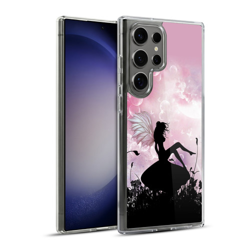 Simone Gatterwe Angels And Fairies Pink Silhouette Soft Gel Case for Samsung Galaxy S23 Ultra 5G & MagSafe