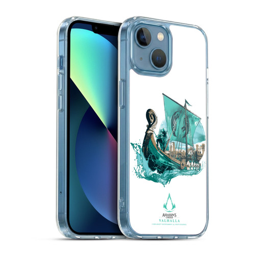 Assassin's Creed Valhalla Compositions And Patterns Eivor's Drakkar Soft Gel Case for Apple iPhone 13 Mini & MagSafe