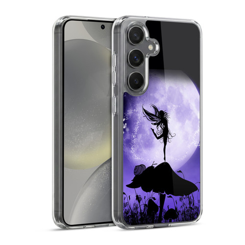 Simone Gatterwe Angels And Fairies Purple Silhouette Soft Gel Case for Samsung Galaxy S24 5G & MagSafe