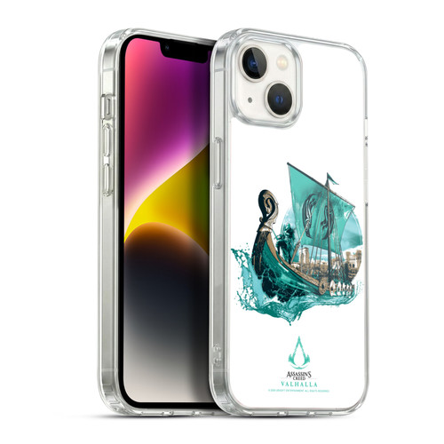 Assassin's Creed Valhalla Compositions And Patterns Eivor's Drakkar Soft Gel Case for Apple iPhone 14 Plus & MagSafe