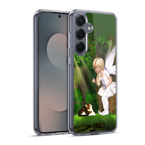 Simone Gatterwe Angels And Fairies Cat And Fairy Soft Gel Case for Samsung Galaxy S25+ & MagSafe