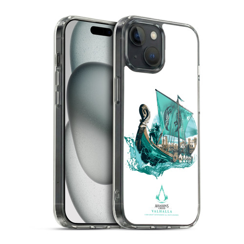 Assassin's Creed Valhalla Compositions And Patterns Eivor's Drakkar Soft Gel Case for Apple iPhone 15 & MagSafe