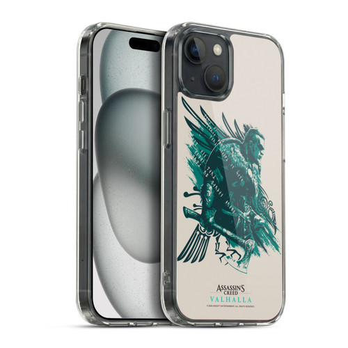 Assassin's Creed Valhalla Compositions And Patterns Eivor's Bearded Axe (Skeggøx) Soft Gel Case for Apple iPhone 15 Plus & MagSafe