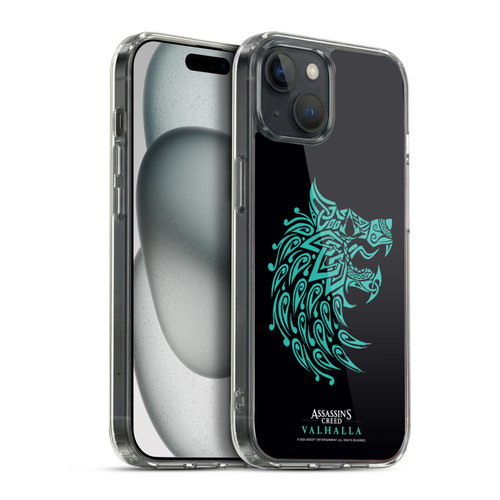 Assassin's Creed Valhalla Compositions And Patterns Wolf Soft Gel Case for Apple iPhone 15 Plus & MagSafe