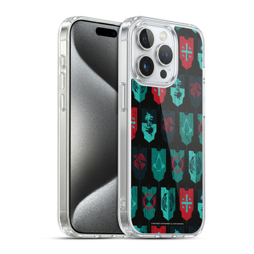 Assassin's Creed Valhalla Compositions And Patterns Banners Soft Gel Case for Apple iPhone 15 Pro & MagSafe