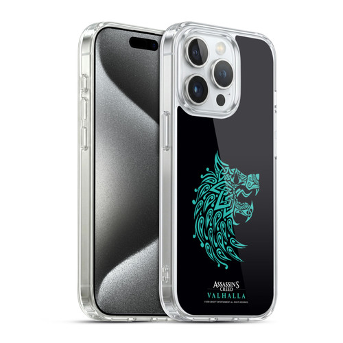 Assassin's Creed Valhalla Compositions And Patterns Wolf Soft Gel Case for Apple iPhone 15 Pro & MagSafe
