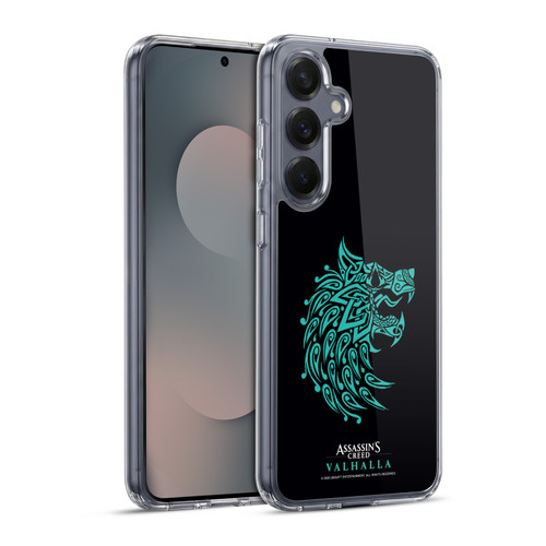 Assassin's Creed Valhalla Compositions And Patterns Wolf Soft Gel Case for Samsung Galaxy S25+ & MagSafe