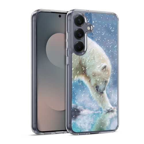 Simone Gatterwe Wildlife Snow Soft Gel Case for Samsung Galaxy S25 & MagSafe